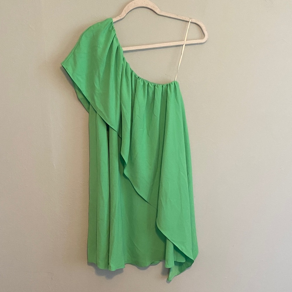 Trina Turk Women’s Green One Shoulder Mini Dress Size XS NWT - Picture 3 of 8